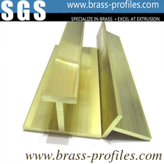 China Massivgoldner Messing-T-Modierungsplatte / Extrudierende Kupfer-T-Schlittenrahmen fournisseur