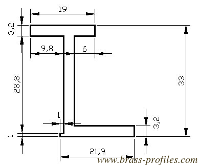 30 mm x 24 mm Massivmessing Flat-T-Bar Industrie Kupfer L Profile fournisseur