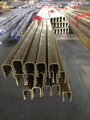 12 Zoll Kupferlegierung U-Form und Messing Extrusion U-Kanal für Dekoration fournisseur
