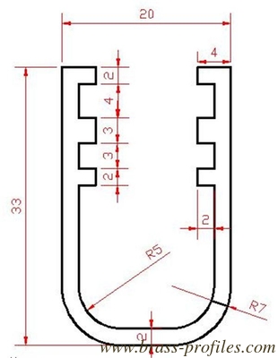 12 Zoll Kupferlegierung U-Form und Messing Extrusion U-Kanal für Dekoration fournisseur