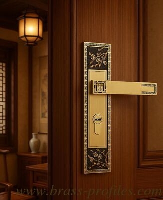 220 mm X 50 mm Kupferverschluss Schlafzimmertür Innenraum Messinggriffe fournisseur